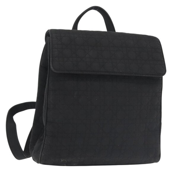 Christian Dior Canage Backpack Nylon Black Gold Auth BA5824 main image 4
